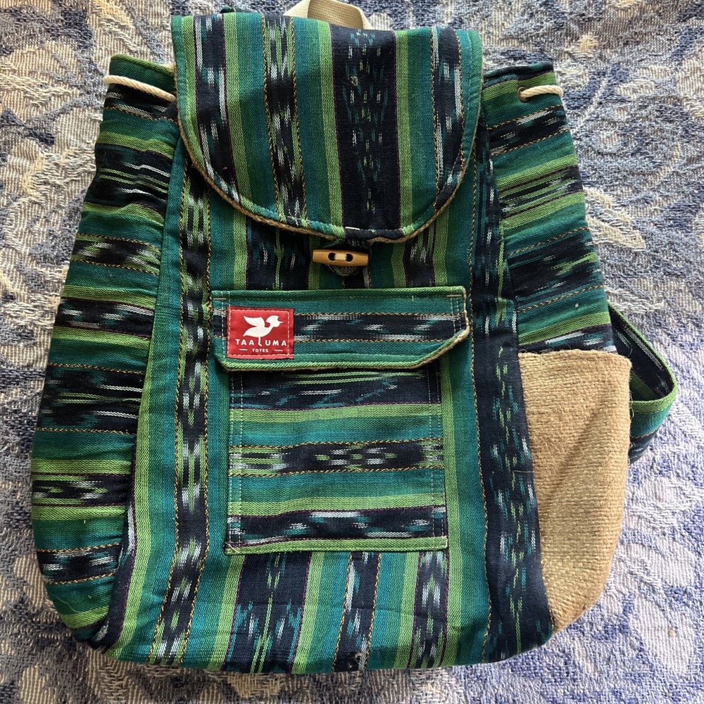 Taaluma Totes Guatemala Backpack Travel Bag Colorful Woven Boho Artisan USA Made
